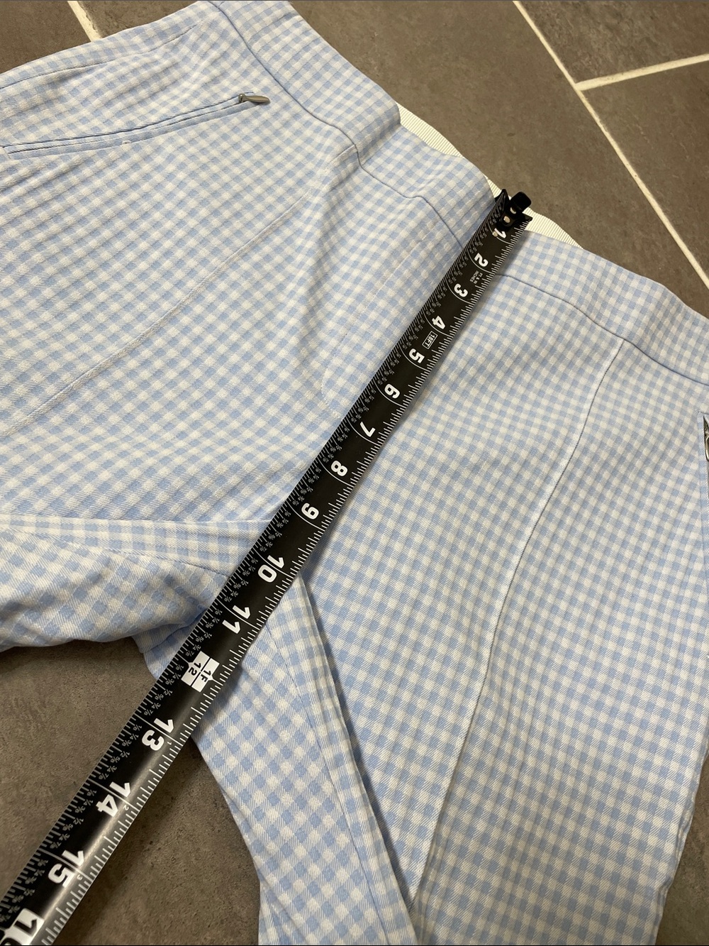 Per se Gingham Hi Rise Slim Ankle Pant size 10 - Picture 4 of 10